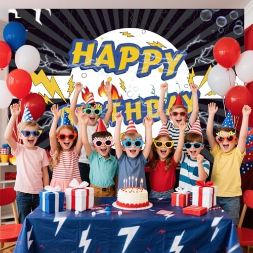 Animation Birthday Banner with Decorative Ribbon
