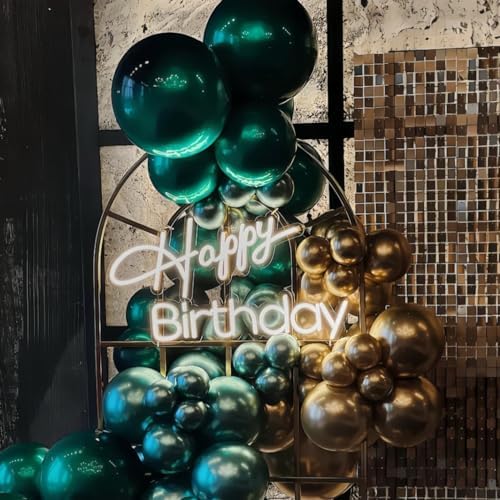 Green and Gold Balloons 75PCS 12in 5in Party Decor Set