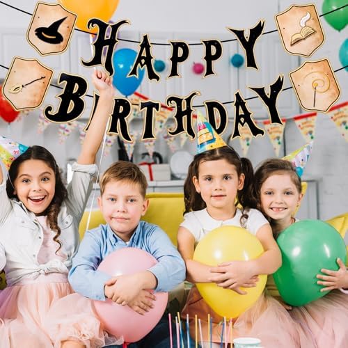 Wizard Themed Happy Birthday Banner Set