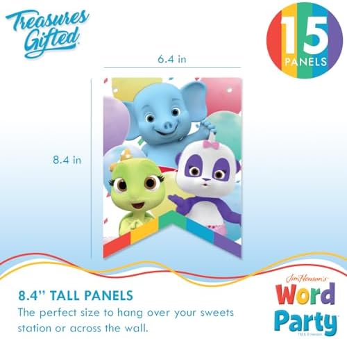 Treasures Gifted Word Party Birthday Banner - 15 Panel Decorations