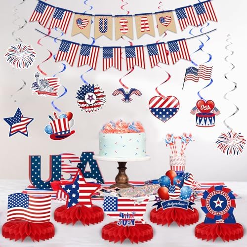 Blosssound 4th of July Decorations Set 27 Pcs