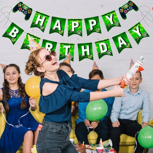MEETINGU Game Birthday Banner Green
