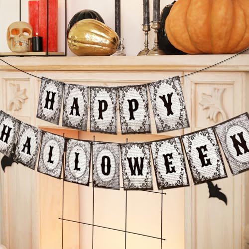 Gothic Halloween Banner with Happy Halloween Text