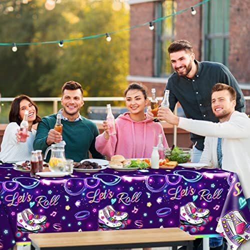 Roller Skating Party Tablecloths 3pcs Lets Roll