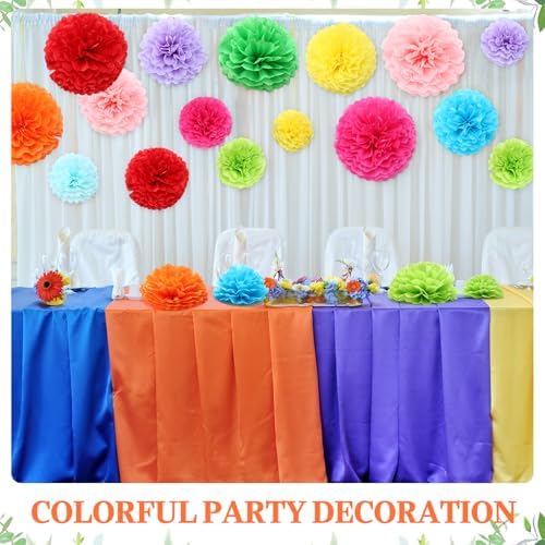Skyygemm 72 Pcs Tissue Paper Pom Poms Decorations