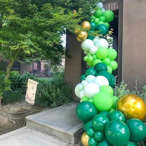 Green and Gold Balloons 60PCS 12 Inches Party Decor