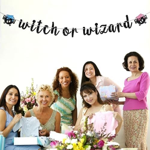 Witch or Wizard Banner Halloween Baby Shower Decor