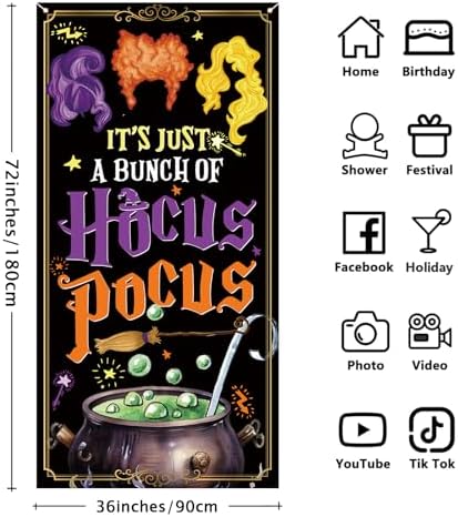 Hocus Pocus Sanderson Sisters Halloween Door Cover Banner