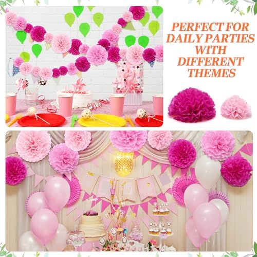 Skyygemm 72 Pcs Tissue Paper Pom Poms Decorations 1