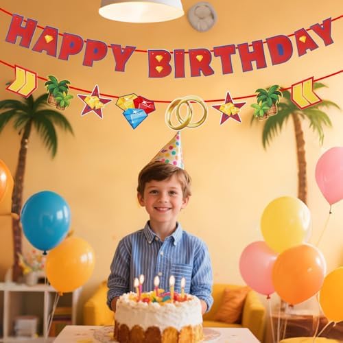 Happy Birthday Banner for Kids Party Decorations