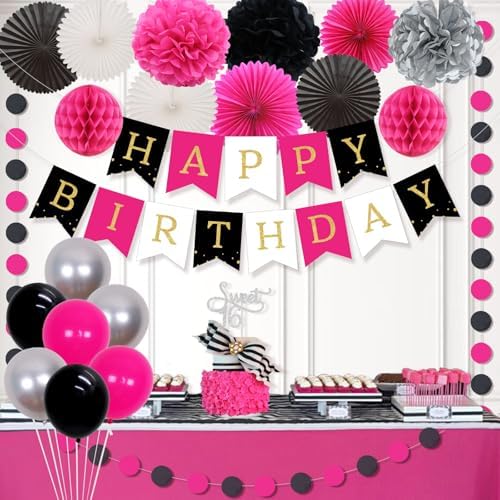 JOYMEMO 16th Birthday Decorations for Girls