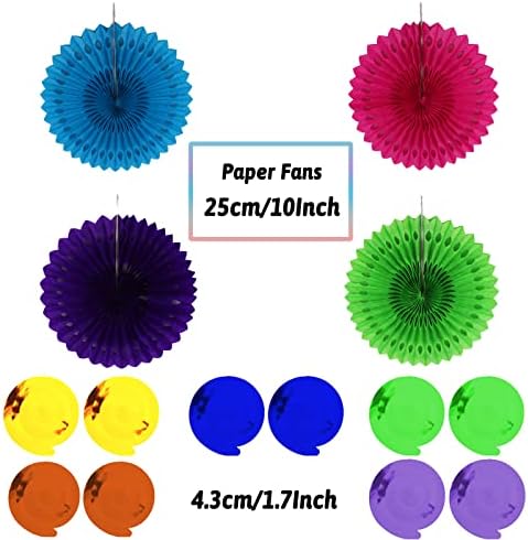 Fiesta Party Decorations Set Multicoloured Fans Pompoms Balloons