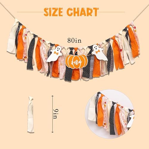 Pumpkin Spook High Chair Banner for Halloween