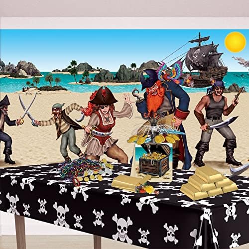 Beistle Pirate Print Table Cover 54x108 Inch