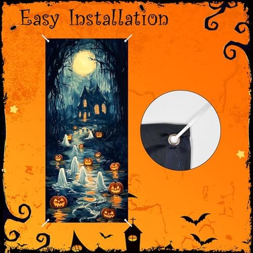 Bunny Chorus Halloween Door Cover 35x78 Inch
