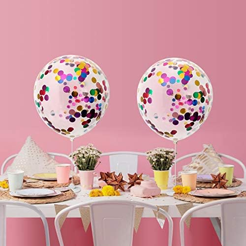 40pcs 12 Inch Transparent Confetti Balloons for Parties