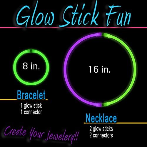248 PCS Glow Sticks Party Pack with Connectors