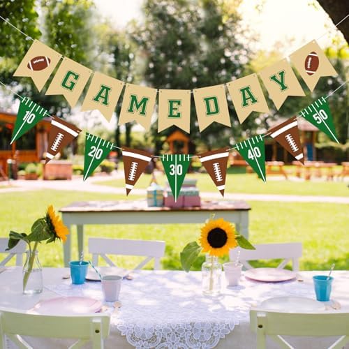 Football Game Day Banner Set for Party Decorations
