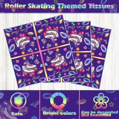 136 Pack Roller Skating Party Supplies for 40 Guests