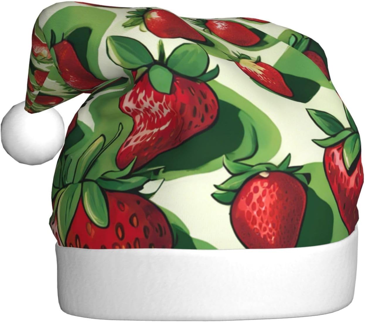 QINZHENG Strawberry Fields Santa Hat for Women