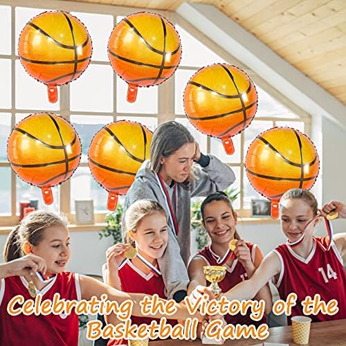 18 Inch Basketball Balloons with Double Sided Dots 10 PCS