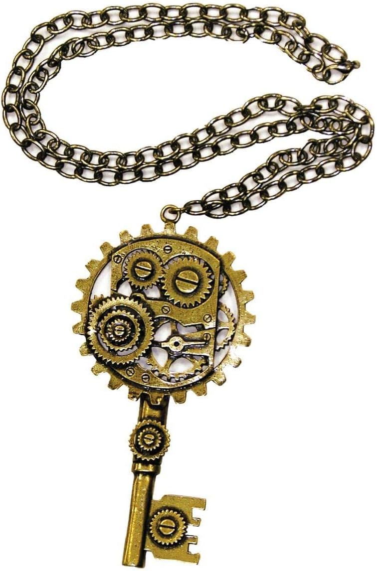 Steampunk Gear Key Necklace For Men Women