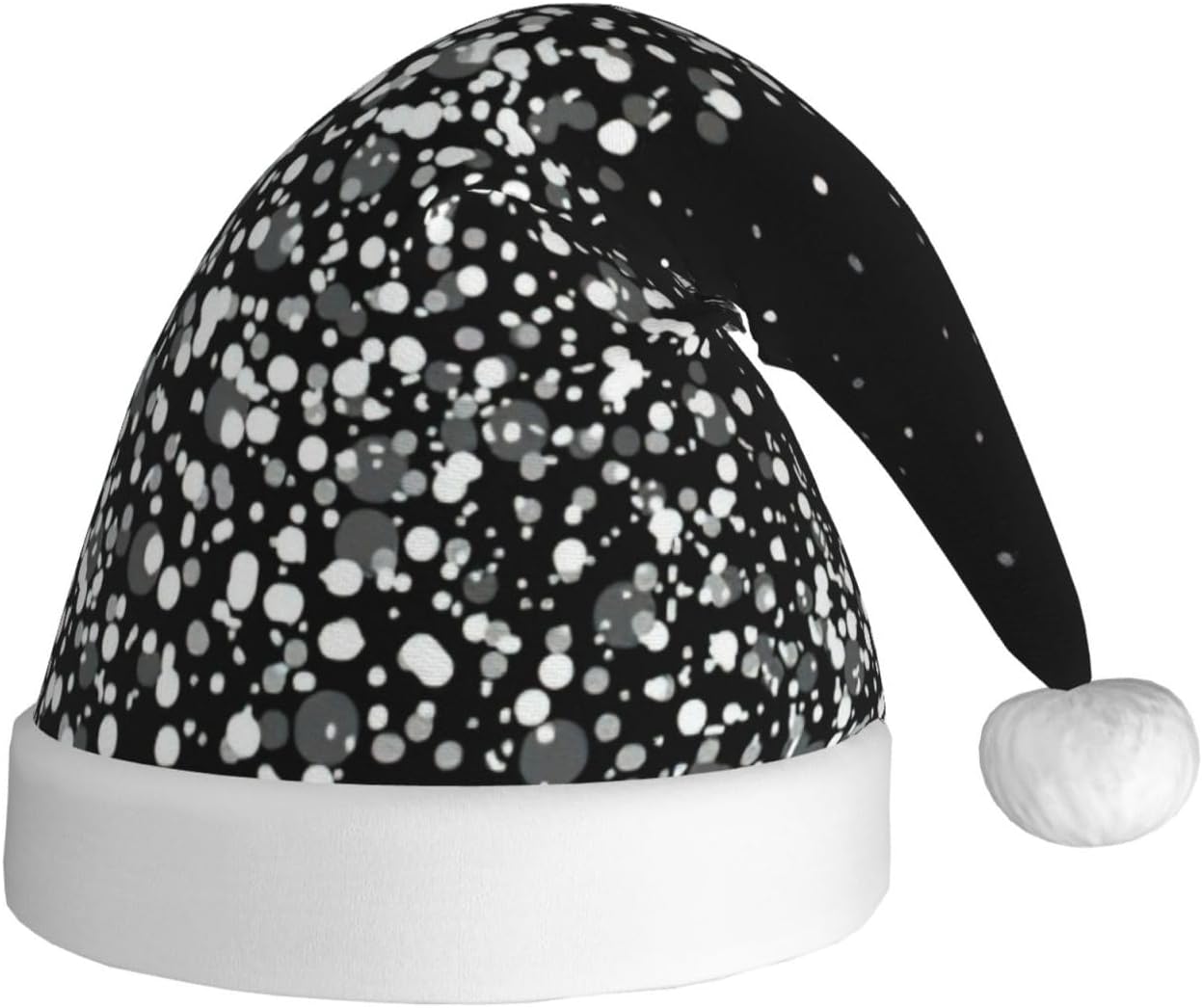 QINZHENG Personalized Santa Hat with Glitter Print