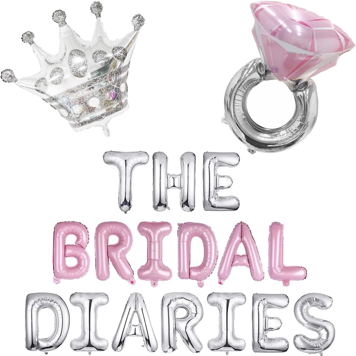 The Bridal Diaries Balloon Banner Crown Ring Decor
