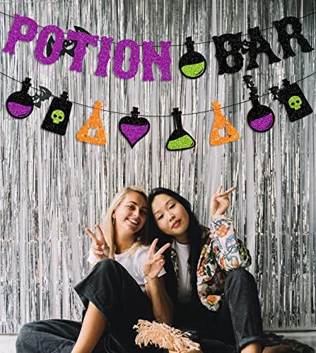 JOZON Glittery Potion Bar Halloween Banner