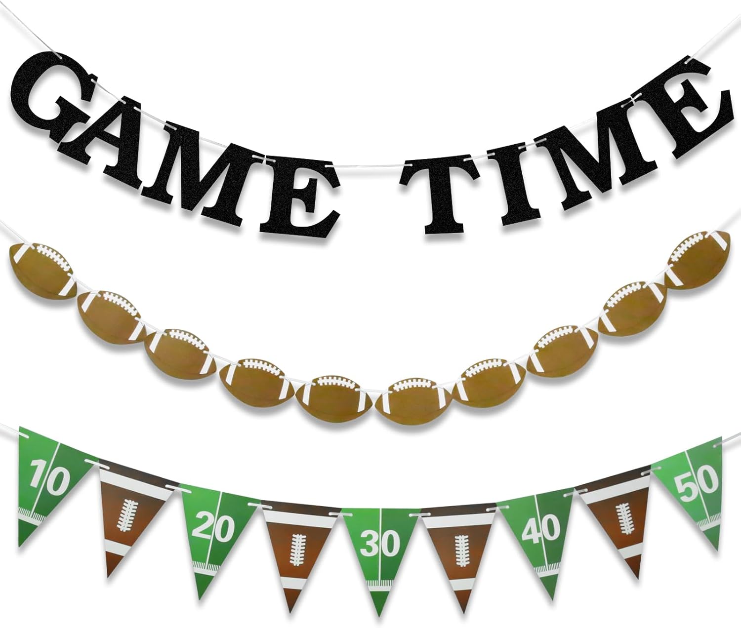 Game Time Football Banner Football Party Decor
