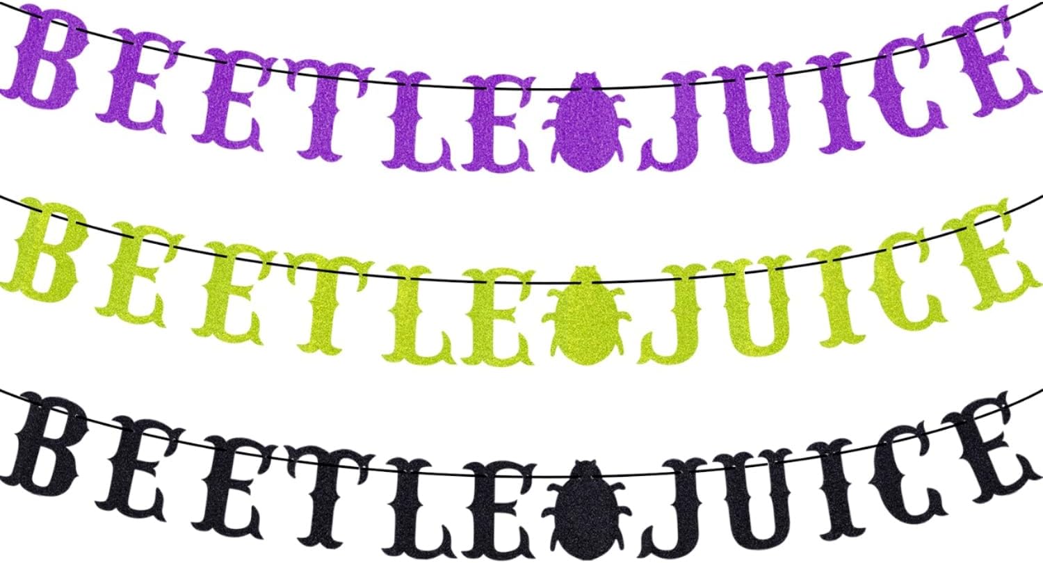 Glitter Beetle Themed Party Banner Decorations