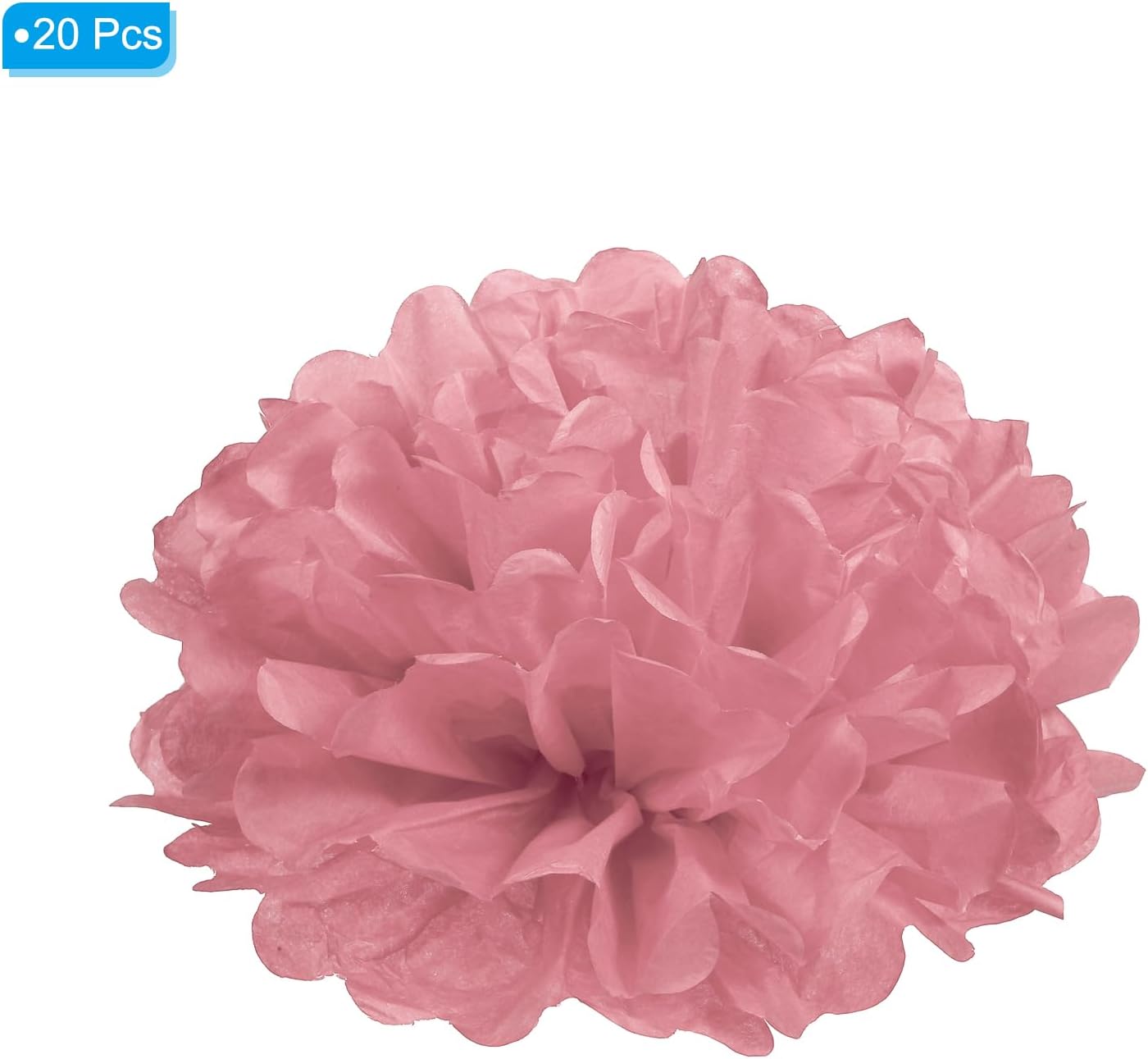 PATIKIL 6 Inch Grey Pink Tissue Pom Poms Flowers 20 Pack