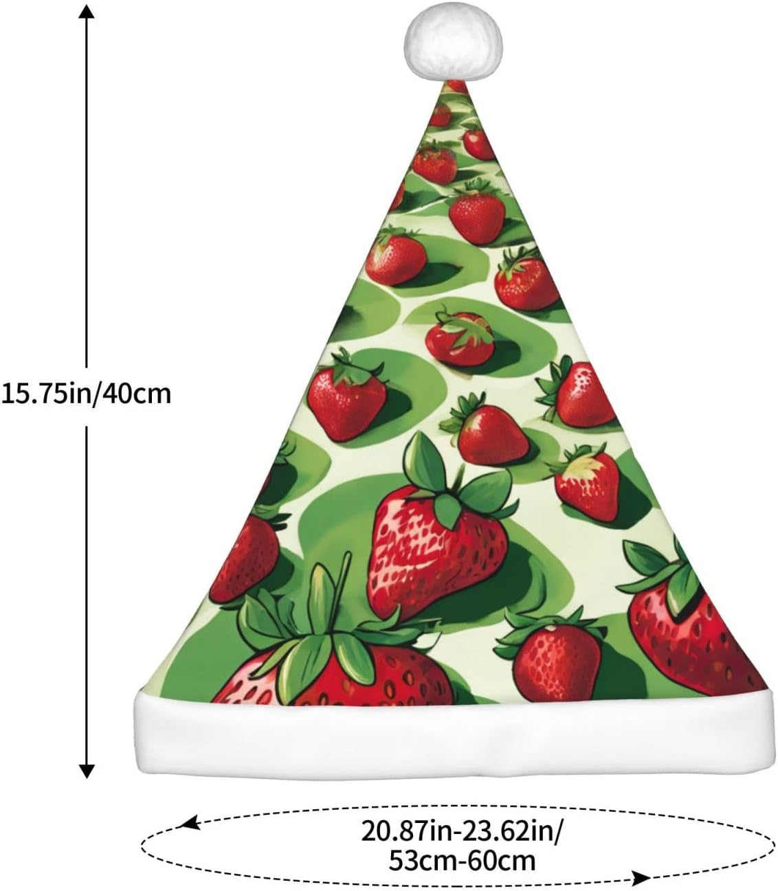 QINZHENG Strawberry Fields Santa Hat for Women
