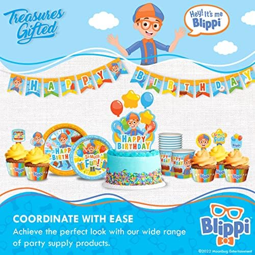 Treasures Gifted Blippi Birthday Banner - Pre Strung Decoration