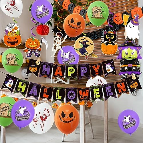 LeeSky Halloween Party Decorations Banner