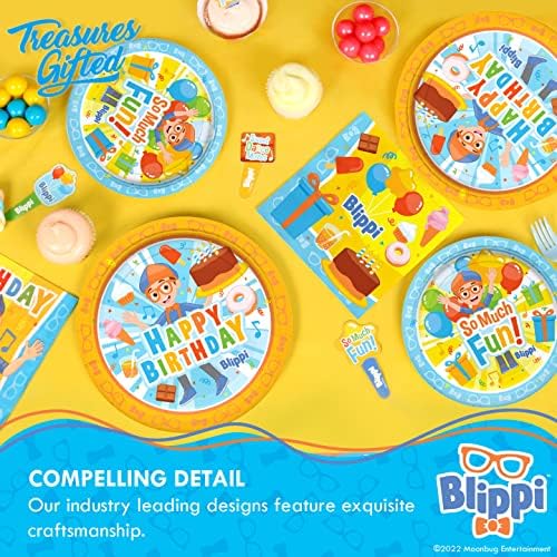 Treasures Gifted Blippi Birthday Banner - Pre Strung Decoration