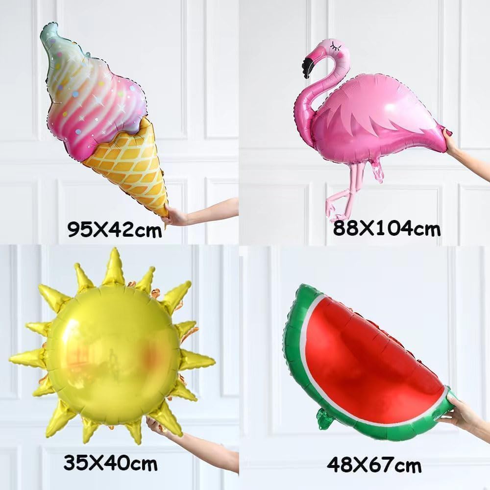 Tropical Hawaiian Balloons Arch Kit 144pcs Summer Party Decor