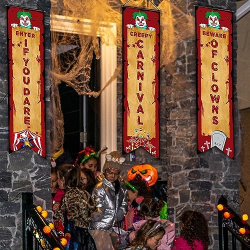 3 Pcs Halloween Carnival Party Decorations Banners