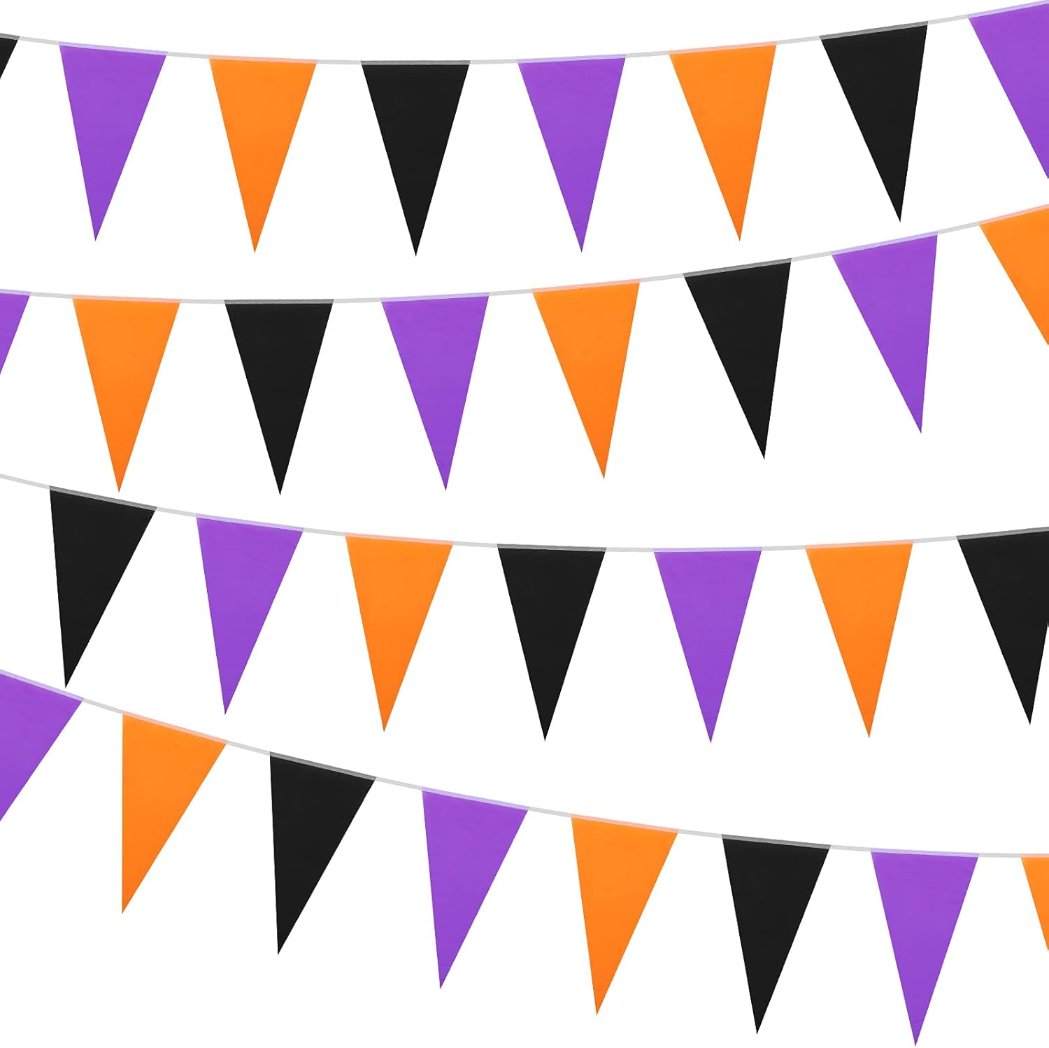Tatuo 165 ft Halloween Pennant Banner for Party Decor