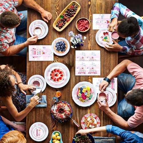 168 Pcs Ice Cream Party Supplies Set for 24 Guests