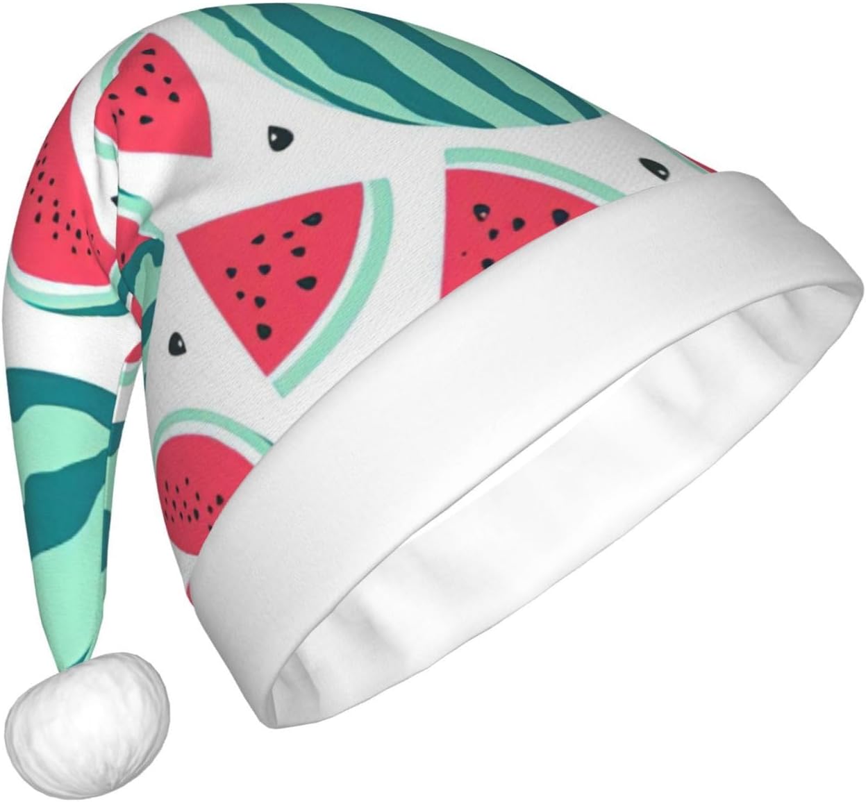 Qin Zheng Personalized Santa Hat with Watermelon Print