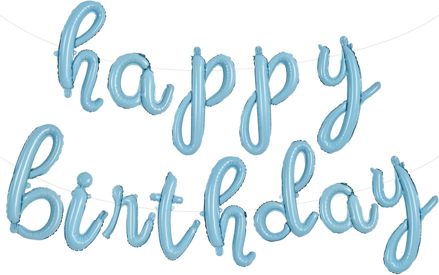 TONIFUL Light Blue Happy Birthday Balloons Banner