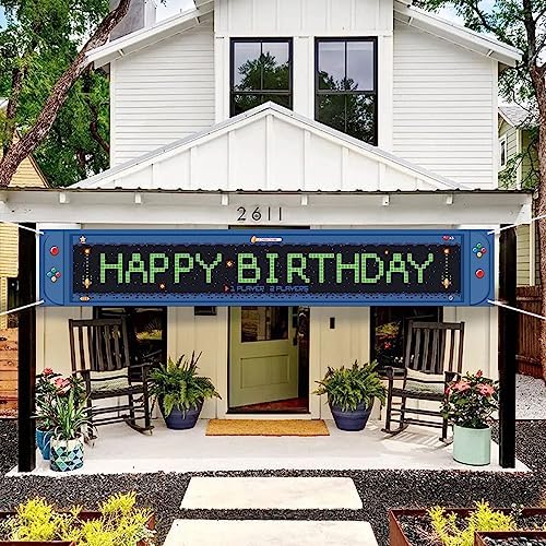 Gaming Birthday Banner 98 x 16 ft for Kids