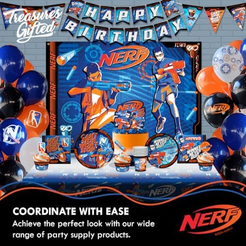 Officially Licensed Nerf Birthday Banner for Kids Party Decorations