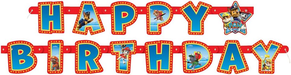 6ft PAW Patrol Birthday Banner with Hinges