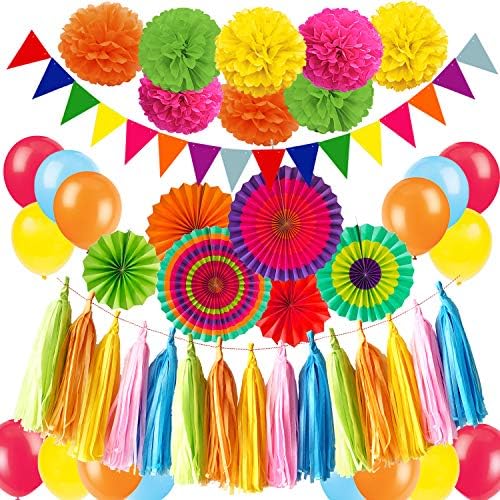 ZERODECO Multicolor Hanging Fiesta Decorations