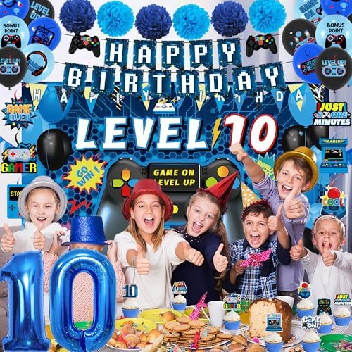 Vlipoeasn 10th Birthday Video Game Party Decorations