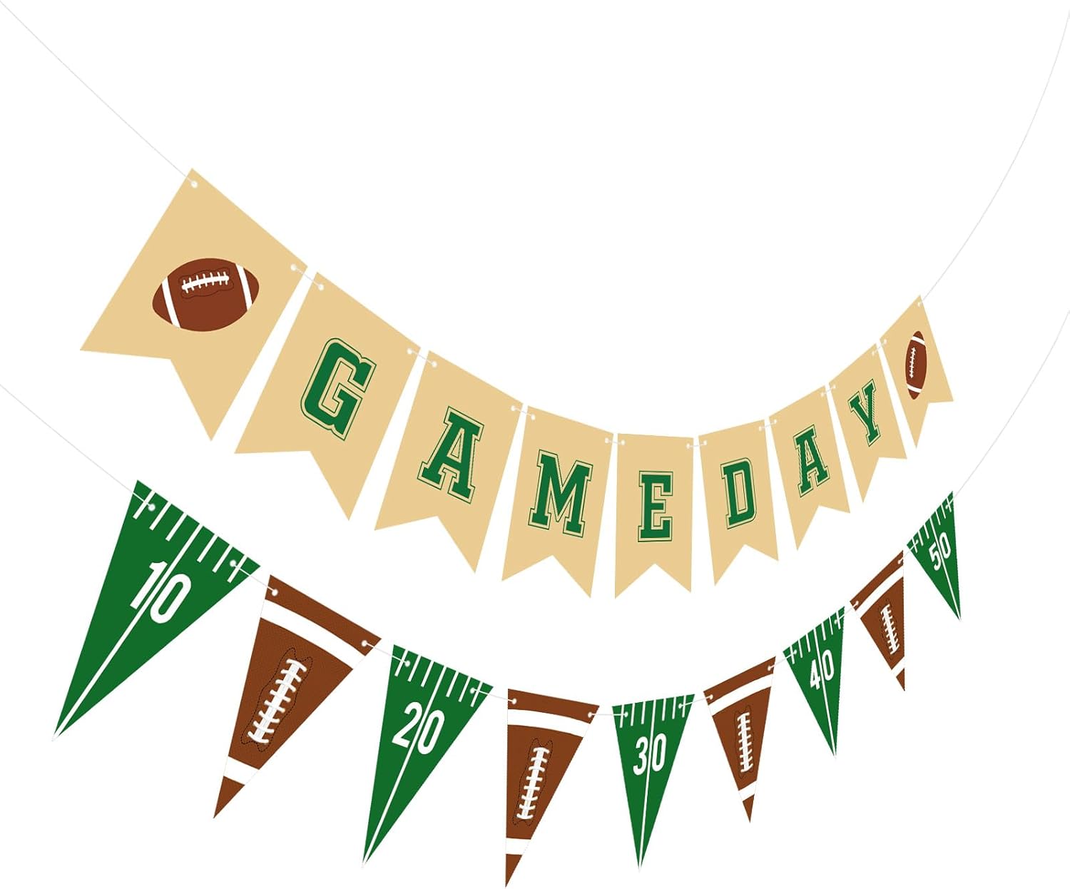 Football Game Day Banner Set for Party Decorations