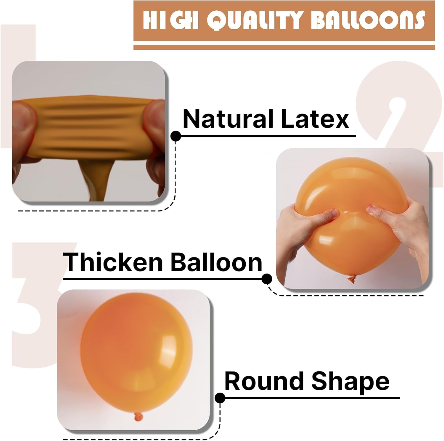 PartyWoo Burnt Orange Balloons 152 Pcs Arch Garland Kit