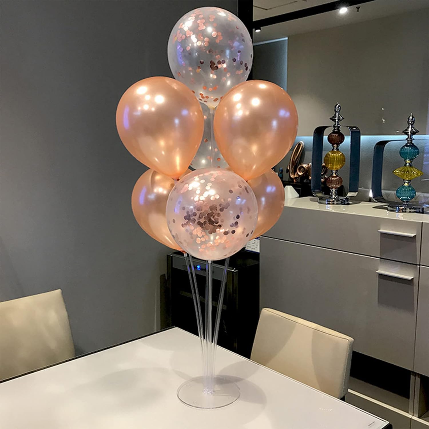 Rose Gold Balloon Stand Centerpiece Table Decor for Celebrations